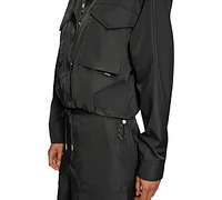 Starter Women's Boxy Drawstring-Hem Cargo Jacket