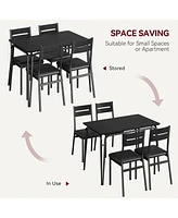 gaomon Dining Table for 4, Small Table and Chairs Set of 5, Dinette Set for 4