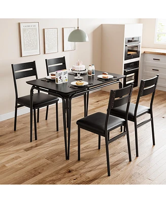 gaomon Dining Table for 4, Small Table and Chairs Set of 5, Dinette Set for 4