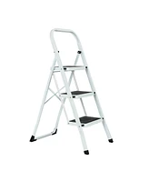 Flynama 3 Step Ladder Folding Step Stool , Lightweight Step Stools for Adults with Anti