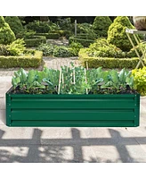 Sugift 40 Inch x 32 Inch Patio Raised Garden Bed for Vegetable Flower Planting