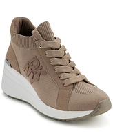 Dkny Women's Kasia Lace-Up Wedge Sneakers