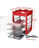 WeChef 3 Tier Commercial Food Warmer Display Case Countertop Pizza Top Rack 600W