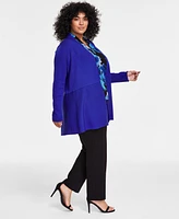 Anne Klein Plus Monterey Open-Front Cardigan