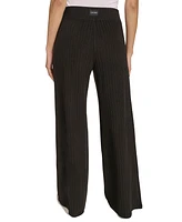 Calvin Klein Women's Brushed Rib Wide-Leg Pants