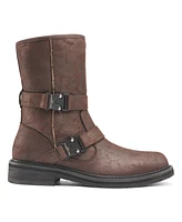 Karl Lagerfeld Men's Double Buckle Tire Tread Sole Boot
