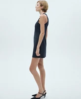 Mango Women's Short Pinstripe Dress