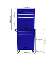 Slickblue High Capacity 6-Drawer Rolling Tool Chest with Wheels for Easy Storage and Mobility