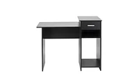 Slickblue High-Quality Black Integrated Melamine Board Computer Desk with Drawer 8526 for Stylish Workspace