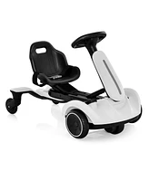 Hongge 6V Kids Ride on Drift Car with 360 Spin and 2 Adjustable Heights-White