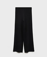 Mango Women's Fine-Knit Wide Leg Pants