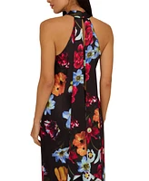 Adrianna by Papell Women's Floral Print Sleeveless Halter Gown