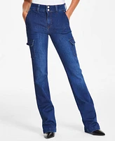 Guess Women's Cargo Mini Bootcut Jeans