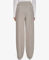 Calvin Klein Women's Herringbone Wide-Leg Pants