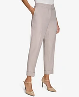 Calvin Klein Women's Cuffed Twill Ankle Trousers