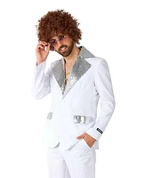 Suitmeister Men's Disco Costume Suit - Saturday Night Fever Outfit Blazer And Flare Pants White