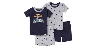 Gerber Toddler Neutral Top and Shorts Pajama Sets, 4-Piece, Dog