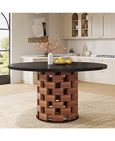 Tribesigns Round Dining Table for 4-6 People, 47