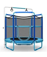 Gymax 5FT Kids 3-in-1 Game Seamless Trampoline W/ Enclosure Net Spring Pad In/ Outdoor