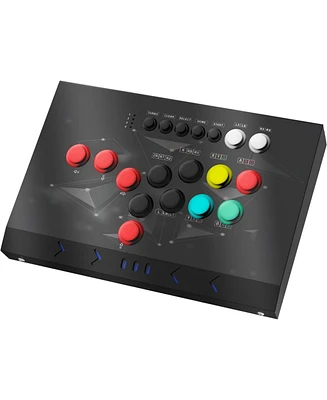 Doyo Arcade Stick Joystick for home, Arcade fighting Joystick-Durable iron Arcade Fightstick Compatible with Pc/ PS3 / Switch/Neogeo Mini/Android/Rasp