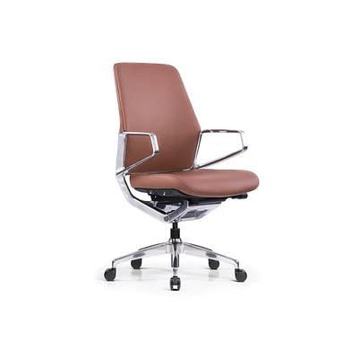Decent Living Executive Premium Leather Office Chair with Standard Height Back