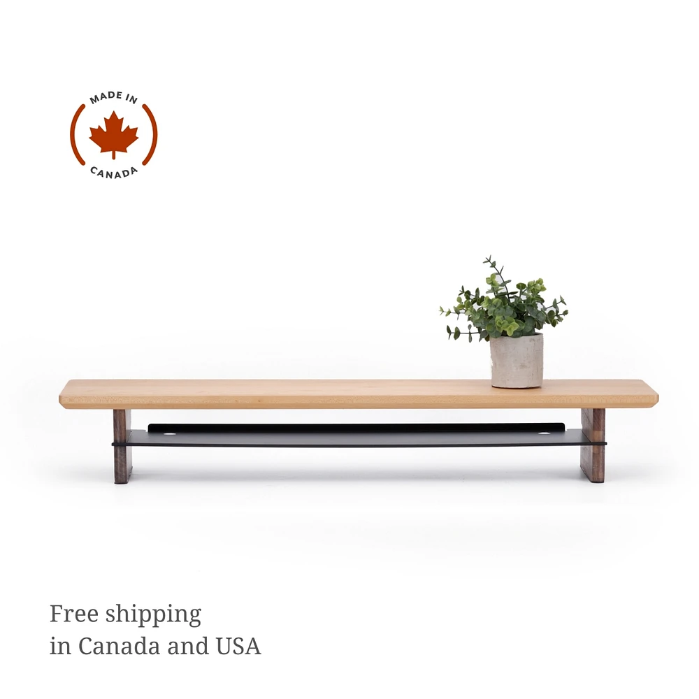 Decent Living Monitor Stand/Riser - Maple 36in, Made in Canada