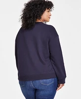 Tommy Hilfiger Plus Chenille Heart Sweatshirt, Exclusively at Macy's