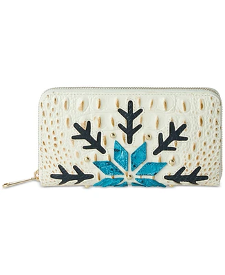 Brahmin Suri Snowball Snowdrift Leather Zip-Around Wallet