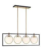 Possini Euro Design Carlyn 37 1/2" Mid Century Modern Art Deco Pendant Chandelier Ceiling Light Fixture Dining Room Over Table Kitchen Island Foyer Ha