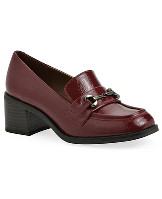 White Mountain Women's Nacho Heeled Loafers