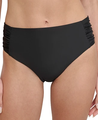 Dkny Women's High-Waist Side-Shirred Bikini Bottoms