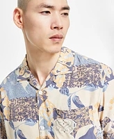 Sun + Stone Men's Patterned Shirt, Exclusively at Macy's