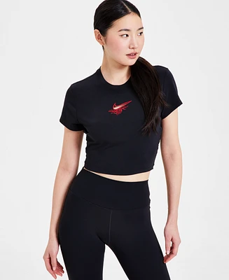 Nike Women's Chill Knit Cropped Logo T-Shirt