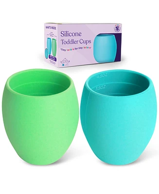 Sperric Baby Girls Silicone Mini Cups Drinking Training Cup (2 Pack) 4.5 Oz