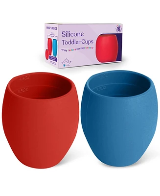 Sperric Baby Girls Silicone Mini Cups Drinking Training Cup (2 Pack) 4.5 Oz