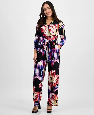 I.n.c. International Concepts Petite Printed Surplice-Neck Jumpsuit, Exclusively at Macy's