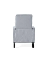 Streamdale Furniture Minimalist Design Light Grey Fabric Push Back Chair