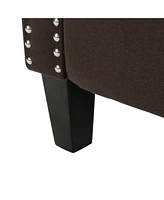 Classic Coffee Fabric Push Back Chair