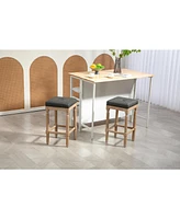 Streamdale Furniture Tufted 26INCH stools Wooden counter stools set of 2