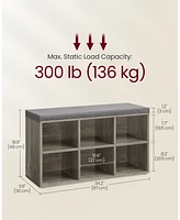 Songmics Home Entryway Shoe Storage Bench with Cushion
