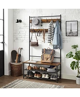 Songmics Home Coat Rack with Shoe Storage