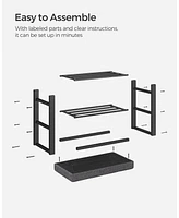 Songmics Home Entryway Bench with cushion and Shoe Storage