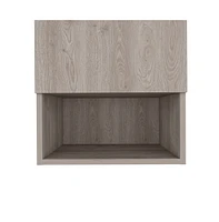 Depot E-Shop Arya Medicine Single Door Cabinet, One Shelf, Two Interior Shelves, Light Gray