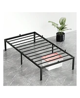 gaomon 14 Inch Twin Bed Frame Metal Platform, Twin Bed Frame With Ample Storage, No Box Spring Needed And Steel Slat Support