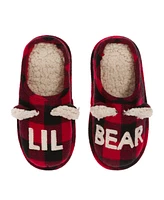 Dearfoams Kids Buffalo Check Lil Bear Clog Slipper