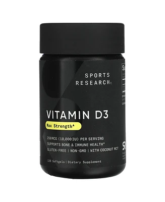 Sports Research Vitamin D3 Max Strength 250 mcg (10 000 Iu)