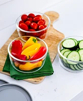 Dura Living 12-Piece 2 Cup Round Food Storage and Meal Prep Container Set
