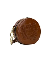 Patricia Nash Owl Tooled Leather Devonia Round Crossbody Bag