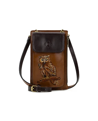 Patricia Nash Owl Embroidery Chiavella Phone Crossbody Bag