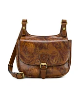 Patricia Nash Owl Print Linny Saddle Crossbody Bag